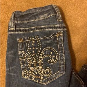 miss me fleur de lis bootcut